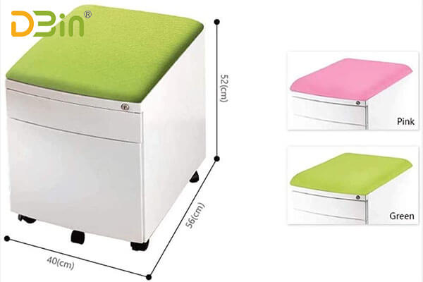 wholesale price 2 drawer filing cabinet with cushion supplier